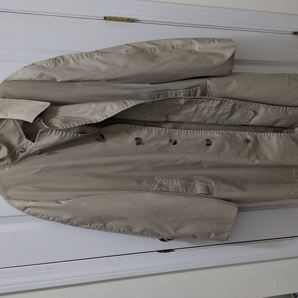 London Fog Beige Trench Coat Shell Coat Size 44L - see description - Picture 3 of 14